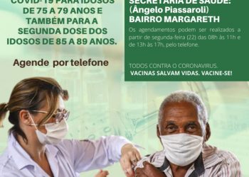 Nova Venécia iniciará agendamento para imunização de idosos na faixa etária de 75 a 79 anos e para segunda dose dos idosos de 85 a 89 anos