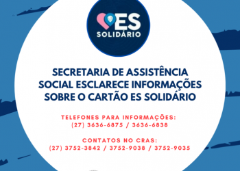 Secretaria de Assistência Social esclarece informações sobre o Cartão ES Solidário