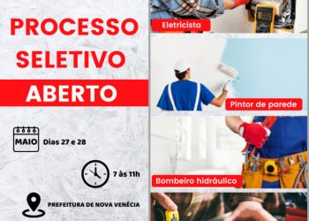 Prefeitura de Nova Venécia abre processo seletivo de contratação para diversos cargos