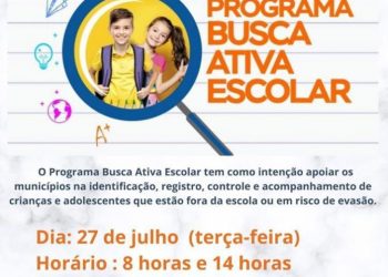 Programa Busca Ativa Escolar, Nova Venécia integra as Secretarias de Educação, Saúde e Assistência Social