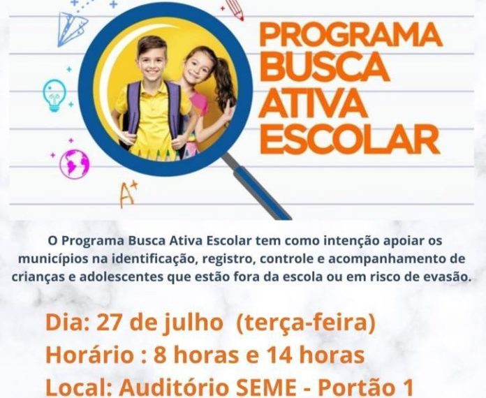 Programa Busca Ativa Escolar, Nova Venécia integra as Secretarias de Educação, Saúde e Assistência Social