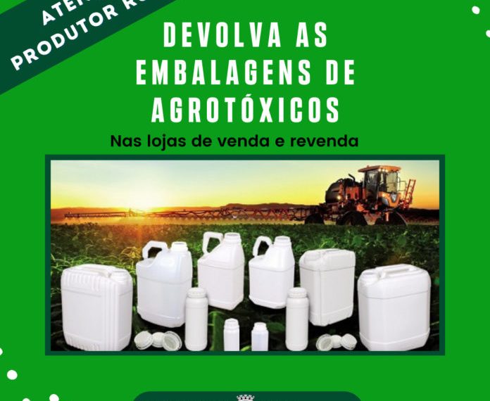 Secretaria de Meio Ambiente orienta agricultores para o descarte de embalagens de defensivos agrícolas