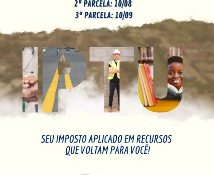 Primeira parcela do IPTU 2021 vence na próxima segunda-feira (12)