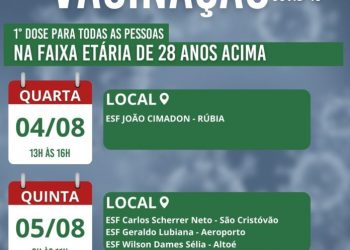 Nova Venécia inicia vacinação para pessoas de 28 anos acima