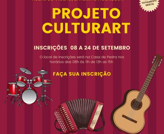 Inscrições para o Projeto CulturArt estão abertas