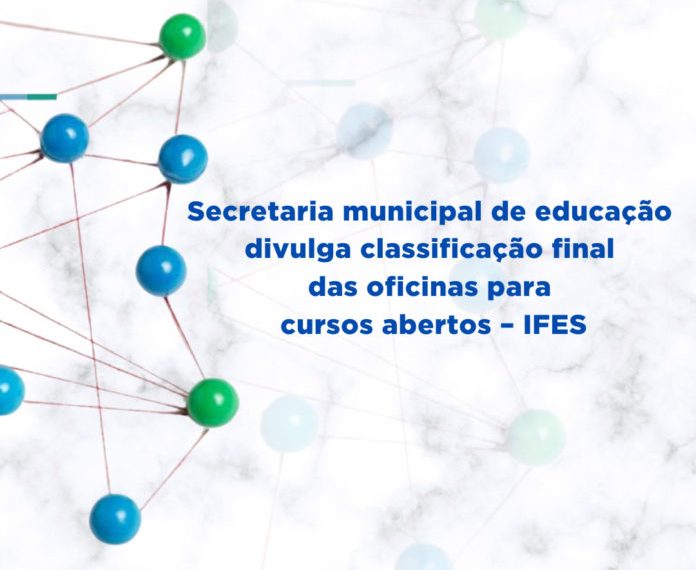 Secretaria municipal de educação divulga classificação final das oficinas para cursos abertos – IFES