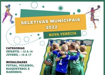 Secretaria de Esportes de Nova Venécia divulga tabela das Seletivas dos Jogos Escolares