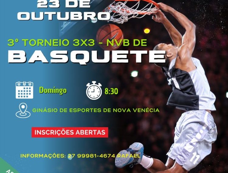 Ginásio de Esportes será palco de grandes jogos 3º Torneio 3X3 – NVB de Basquete