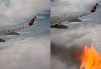 VIDEO | Que susto! Motor de avião explode no ar após decolagem no RJ