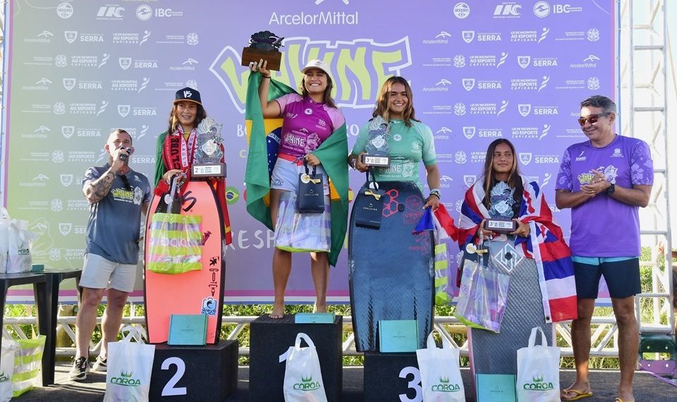 Brasil vence em duas categorias no ArcelorMittal Wahine Bodyboarding Pro