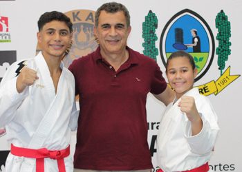 Abertura do Campeonato Capixaba de Karate realizado em Jaguaré
