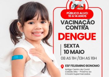 Secretaria de Saúde continua com a campanha da vacinação contra a DENGUE