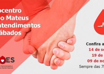 Hemocentro de São Mateus coleta mais de 100 bolsas de sangue em atendimento aos sábados