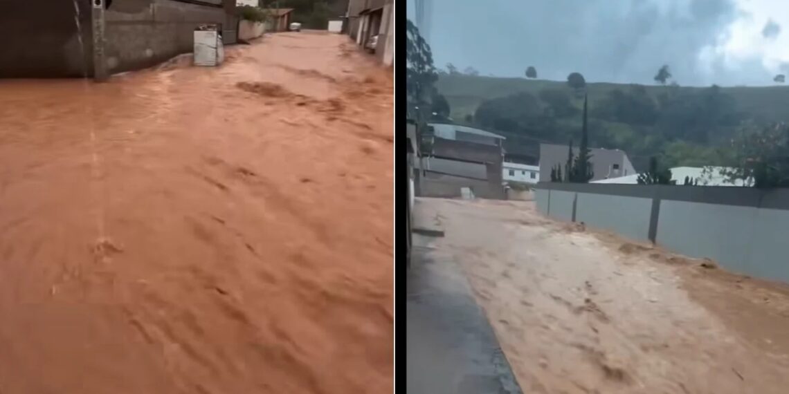 Temporal no Sul do ES provoca alagamentos, queda de muro e leva Defesa Civil a emitir alerta