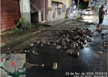 Forte chuva causa alagamentos, desabamentos e transtornos em Nova Venécia