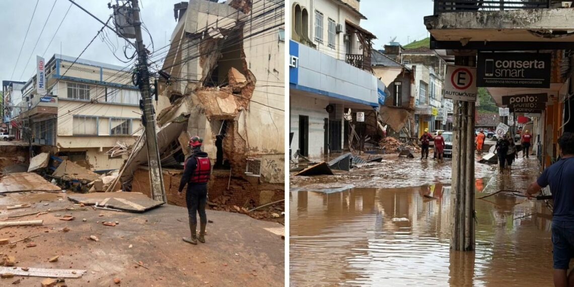 Fortes chuvas em Juiz de Fora e Ubá deixam 20 mortos e 45 desaparecidos