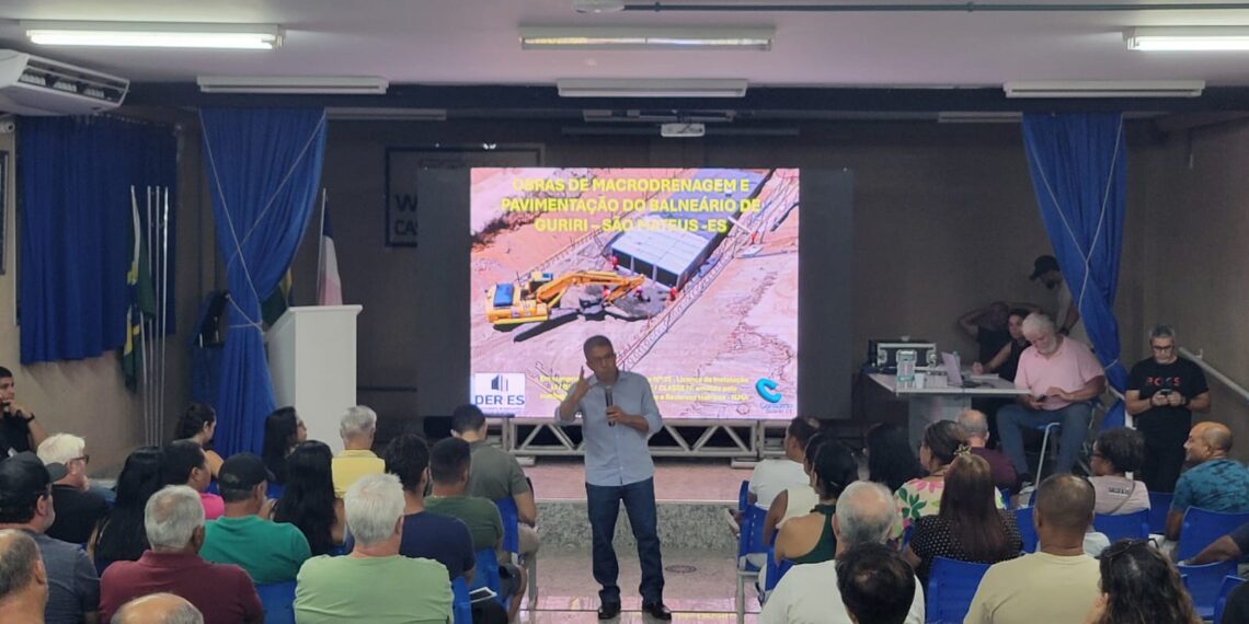 DER-ES apresenta andamento das obras de macrodrenagem de Guriri em reunião com moradores