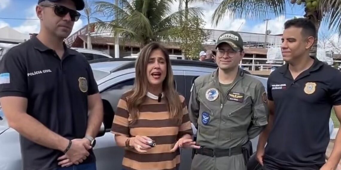 Ex-prefeita Fernanda Milanese, vereadora Sheila Faria e deputada Raquel Lessa articulam entrega de viatura a Boa Esperança