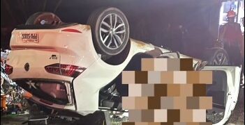 Capotamento na rodovia ES-315, em São Mateus, deixa um morto e um ferido preso às ferragens