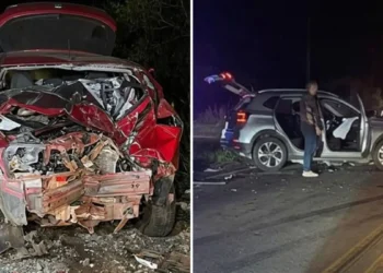 Batida frontal entre três veículos na BR-259 em João Neiva mata uma pessoa e deixa três feridos