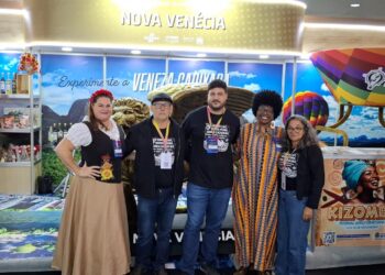 Cultura italiana invade estande de Nova Venécia na Feira dos Municípios com atrações gastronômicas e musicais