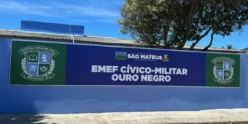 Escola Cívico-Militar Ouro Negro, em Guriri, será reinaugurada nesta sexta (15) após mais de 20 anos sem reforma