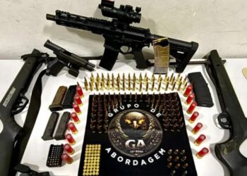 Polícia Militar apreende fuzil, pistola, espingardas e centenas de munições em propriedade rural de São Mateus