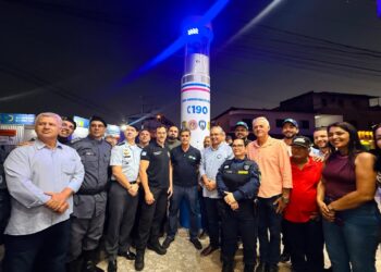 Governador Ricardo Ferraço e prefeito Marcus Batista entregam quatro totens de monitoramento para ampliar a segurança em São Mateus